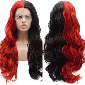 Fashiondeityshair | Hair | 24 Red Black Split Dye Body Wavy  display picture 2